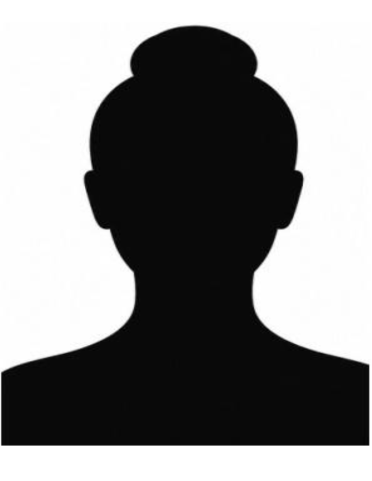 Woman silhouette with hair bun
